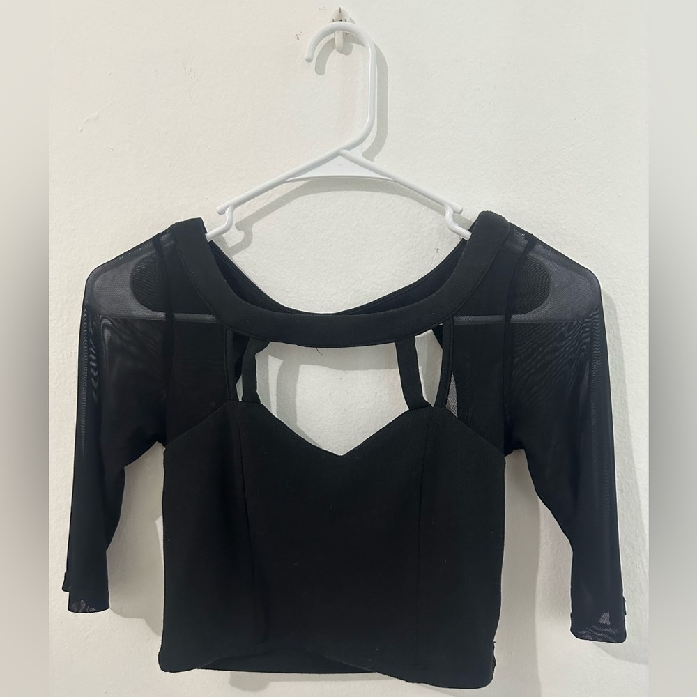 Valija Open Back Black Crop Top Size XS